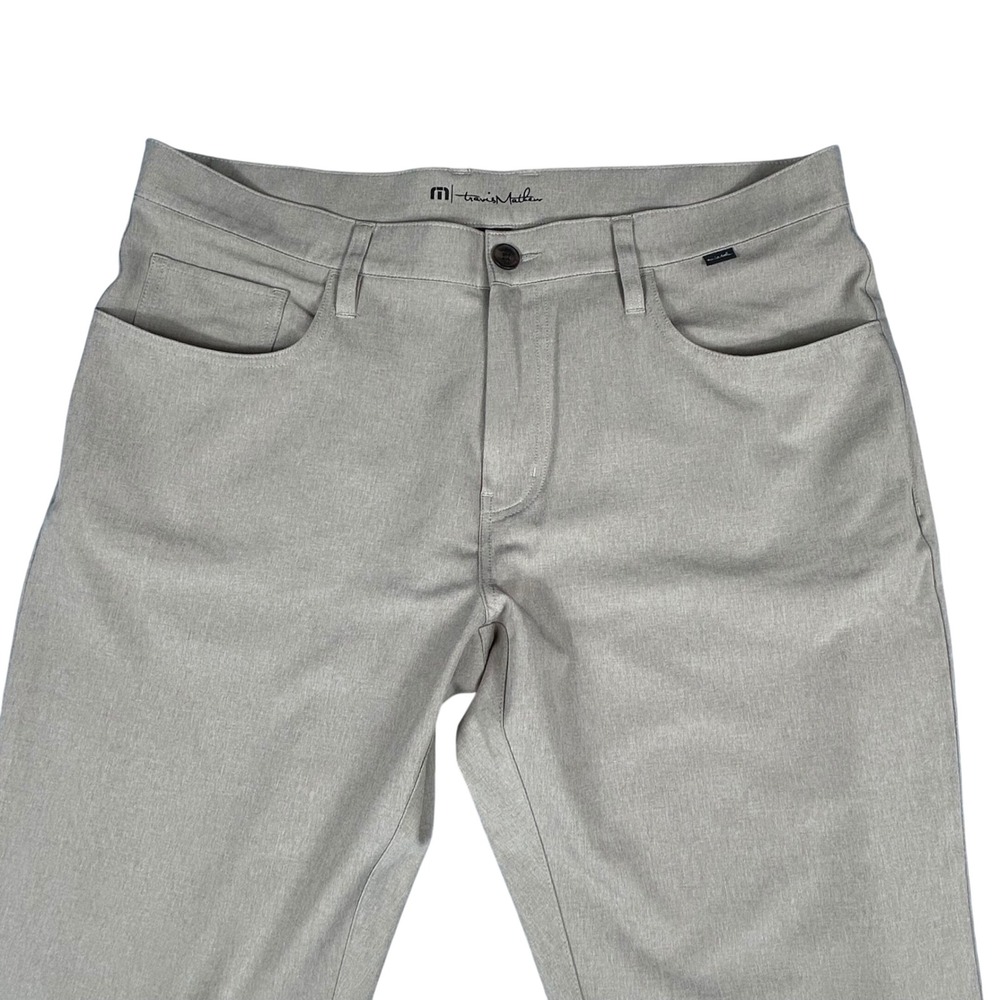 Travis Mathew Open To Close Mens 36 Golf‎ Pants Performance Stretch Khaki Tan